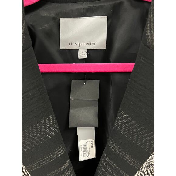 NWT Classiques Entier Jacket Blazer Black/Ivory size L - Picture 2 of 5